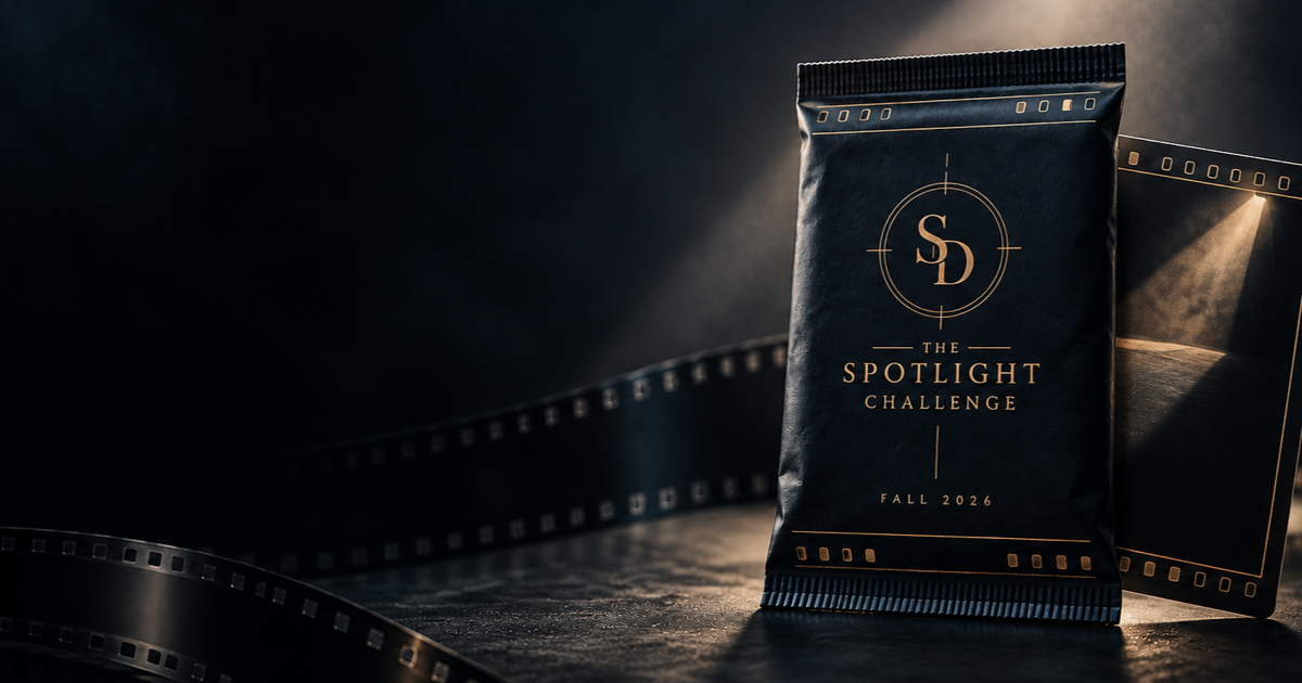 The Spotlight Challenge Fall 2026 black-and-gold announcement graphic.