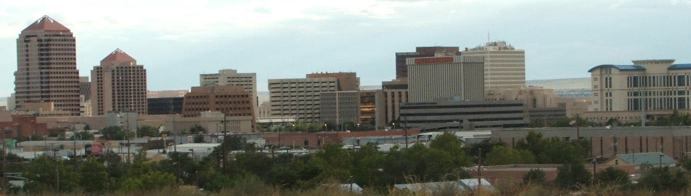 Downtown Albuquerque buildings in daylight