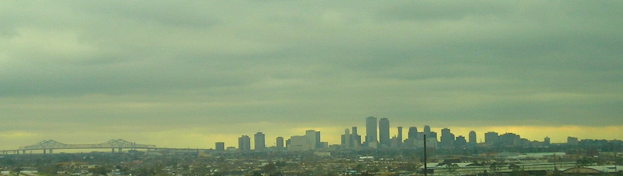 New Orleans skyline at dusk, photographed in 2007
